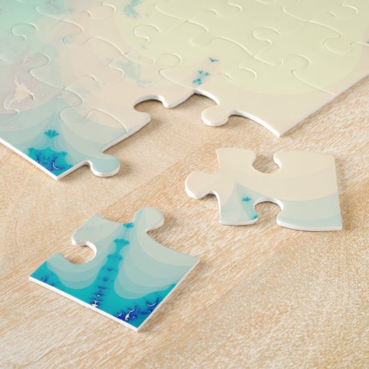 Frozen Frosty Blue Snowflake Wintermuster Puzzle (Seite)