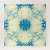 Frozen Frosty Blue Snowflake Wintermuster Puzzle (Horizontal)