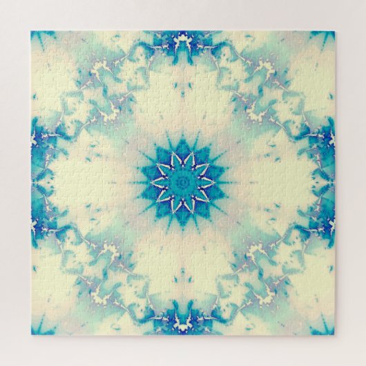 Frozen Frosty Blue Snowflake Wintermuster Puzzle (Vertikal)