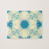 Frozen Frosty Blue Snowflake Wintermuster Puzzle (Horizontal)