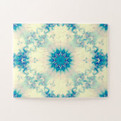 Frozen Frosty Blue Snowflake Wintermuster Puzzle (Horizontal)