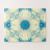 Frozen Frosty Blue Snowflake Wintermuster Puzzle (Horizontal)