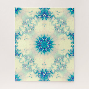 Frozen Frosty Blue Snowflake Wintermuster Puzzle