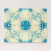 Frozen Frosty Blue Snowflake Wintermuster Puzzle (Horizontal)