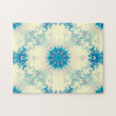 Frozen Frosty Blue Snowflake Wintermuster Puzzle (Horizontal)