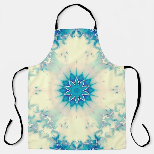 Frozen Frosty Blue Snowflake Wintermuster Schürze (Vorderseite)