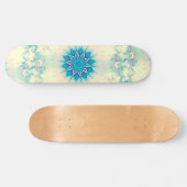 Frozen Frosty Blue Snowflake Wintermuster Skateboard (Horizontal)
