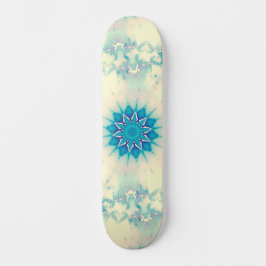 Frozen Frosty Blue Snowflake Wintermuster Skateboard