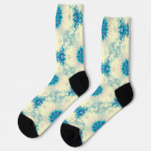Frozen Frosty Blue Snowflake Wintermuster Socken (Linkes Detail)