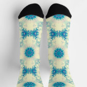 Frozen Frosty Blue Snowflake Wintermuster Socken (Oben)