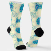 Frozen Frosty Blue Snowflake Wintermuster Socken (Gewinkelt)