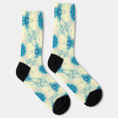 Frozen Frosty Blue Snowflake Wintermuster Socken (Rechts)