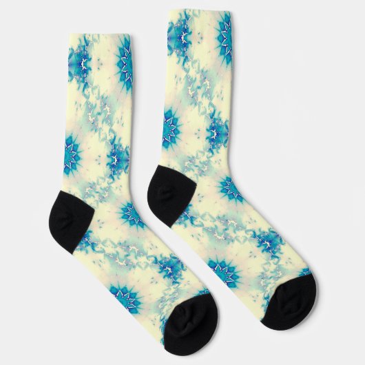 Frozen Frosty Blue Snowflake Wintermuster Socken (Rechts)