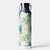 Frozen Frosty Blue Snowflake Wintermuster Trinkflasche (Vorne)