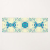 Frozen Frosty Blue Snowflake Wintermuster Yogamatte (Vorderseite (Horizontal))