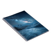Frozen Galaxy Blue Starry Glacier Notebook Notizblock (Rechte Seite)