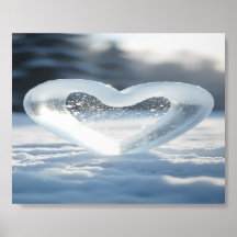 Frozen Herz im Winter Schneeszene