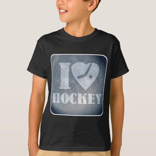 Frozen I Heart Hockey Epic Sportlogo T-Shirt (Vorderseite)