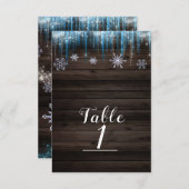 Frozen Icicles Winter Wonderland Tischnummer (Vorne/Hinten)