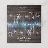 Frozen Icicles Winter Wonderland Tischnummer Platzkarte (Außenseite Aufgefaltet)