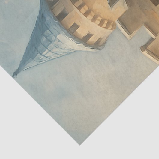 Frozen Kathedrale Winter Gothic Fantasy Decoupage Seidenpapier (Ausschnitt)