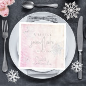 Frozen Kleine Schneeflocke Pink Babydusche Serviette