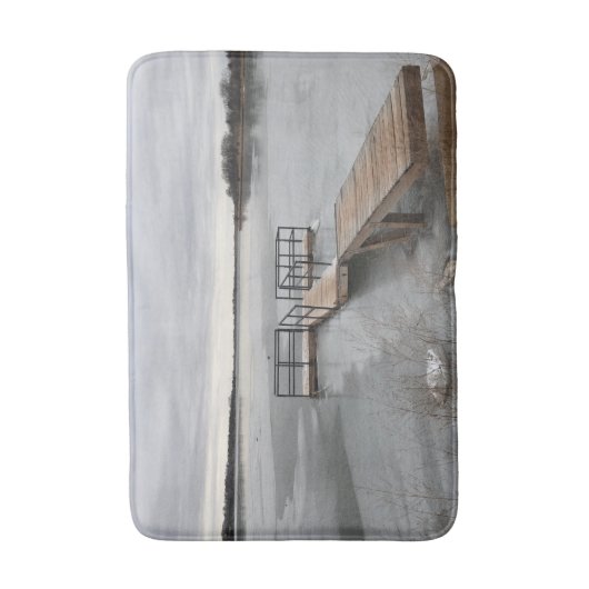 Frozen Lake Dock Badematte (Vorderseite Vertikal)