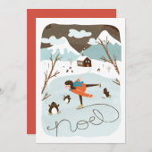 Frozen Lake Non-Foto-Urlaubskarte Feiertagskarte (Vorne/Hinten)