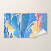 Frozen Lake Sunset Art Badhandtuch Set (Handtuch)