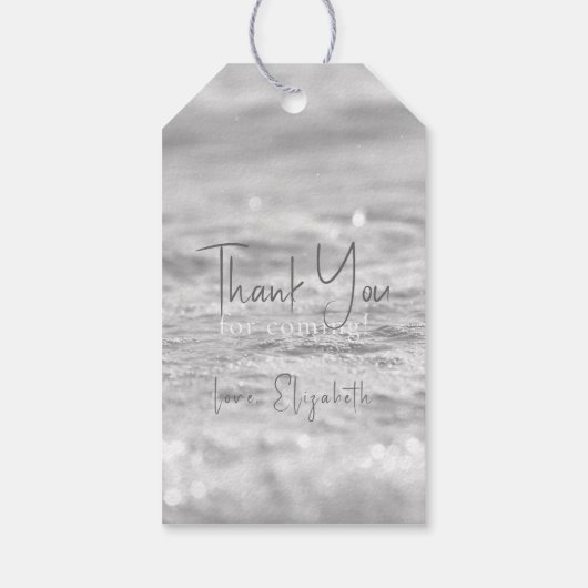 Frozen Little Snowflake Pink Girl Baby Shower Geschenkanhänger (Rückseite)