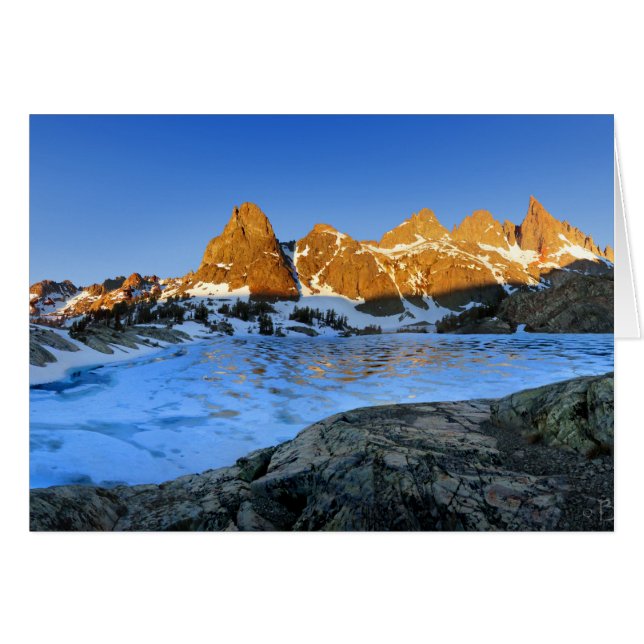 Frozen Minaret Lake Sunrise - Sierra Nevada (Vorderseite (Horizontal))