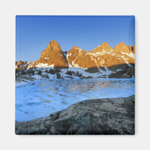 Frozen Minaret Lake Sunrise - Sierra Nevada Magnet