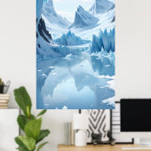 Frozen Mountain Lake Poster (Heimbüro)