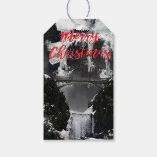 Frozen Multnomah Falls Christmas Tags Geschenkanhänger