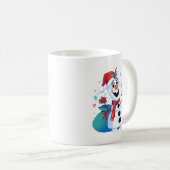 Frozen Olaf - Festlicher Cartoon Snowman mit Red H Kaffeetasse (VorderseiteRechts)