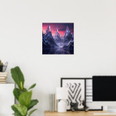 Frozen Peaks of the Twilight Realm Poster (Heimbüro)