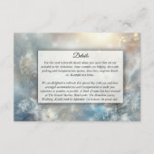 Frozen Petals in a Golden Winter Mist Wedding Begleitkarte (Vorderseite)