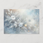 Frozen Petals in a Golden Winter Mist Wedding Begleitkarte (Rückseite)