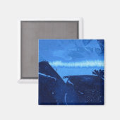 "Frozen Ridge #2" Abstrakt Art Magnet (Vorderseite/Rückseite)
