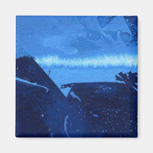 "Frozen Ridge #2" Abstrakt Art Magnet (Vorne)