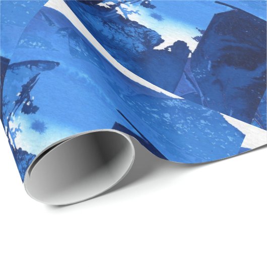 "Frozen Ridge #3" Abstraktes Design-Wrapping-Papie Geschenkpapier (Rolleneckpunkt)