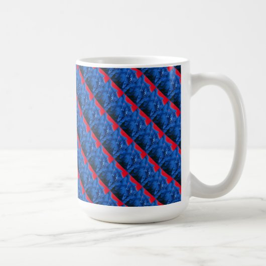"Frozen Ridge #4 on Red Tiled" Abstrakte Design-Ta Kaffeetasse (Rechts)