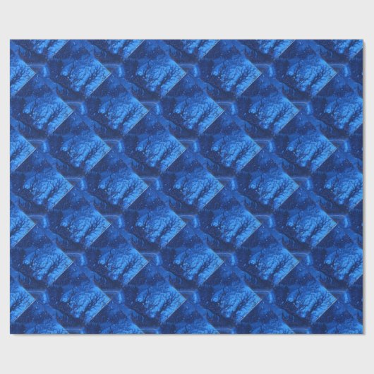 "Frozen Ridge #6" Abstraktes Design-Wrapping-Papie Geschenkpapier (Flach)