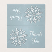 Frozen Schneeflocken Winterweihnachtsfest Danke (Außenseite Aufgefaltet)