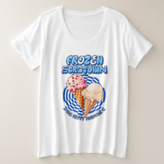 🍦 Frozen Scrotown Große Größe T-Shirt