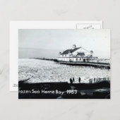 Frozen Sea at Herne Bay - Kent -1963 Postkarte (Vorne/Hinten)