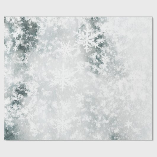 Frozen See Ice & Fresh Fallen Snowflakes Geschenkpapier (Flach)