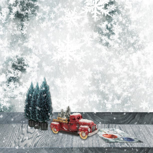 Frozen See Ice & Fresh Fallen Snowflakes Geschenkpapier Set