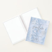 Frozen Snowflake Blue Baby Shower Guest Book Notizblock (Innenseite)