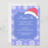 Frozen Snowflake Winter Geburtstag Einladung (Vorderseite)